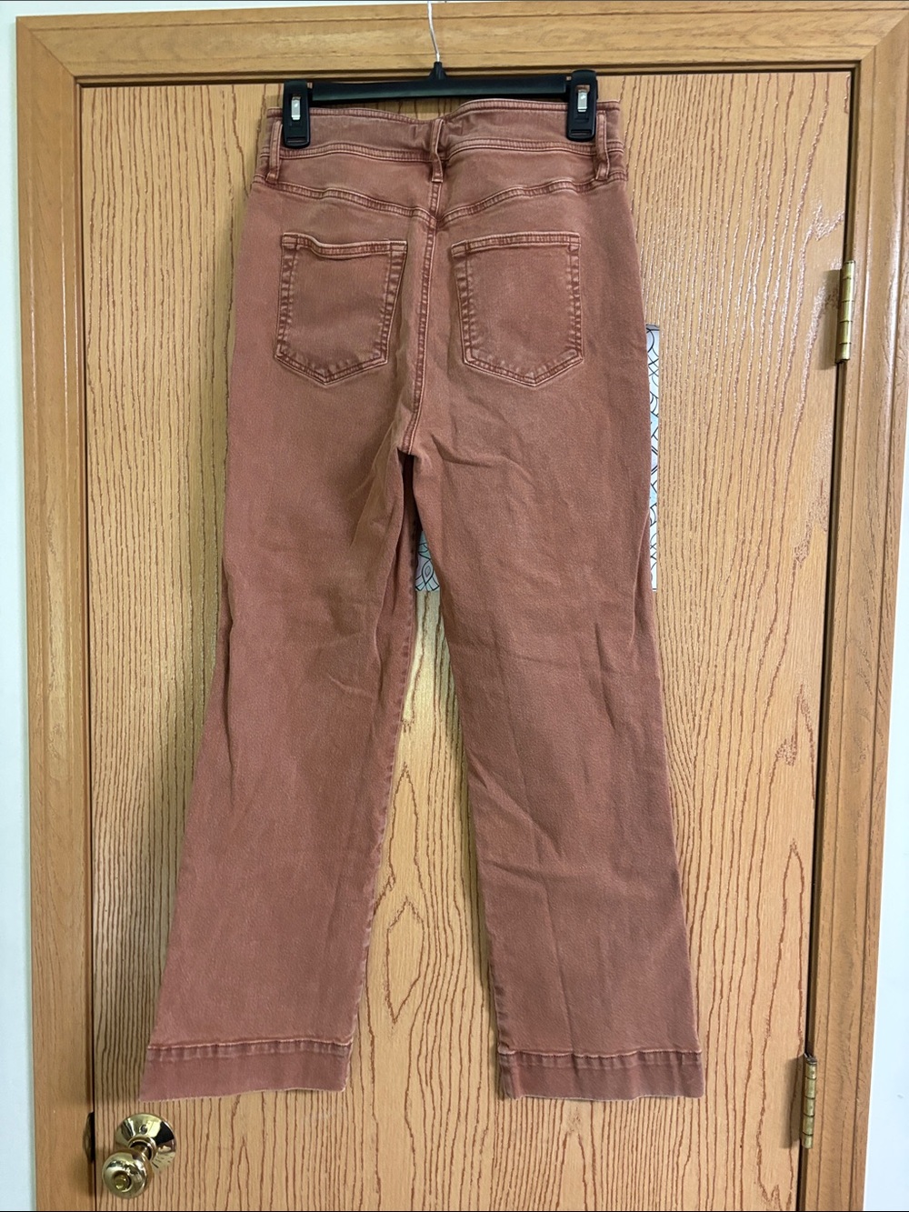 LOFT Women's Rust-Brown Straight Leg Jeans - Picture 3 of 5